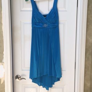 Satin blue cocktail dress ✨